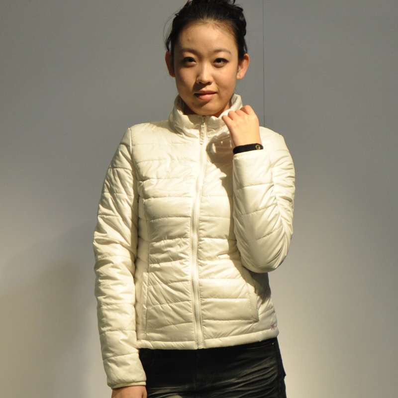 Feelie秋冬甜美时尚女款糖果色修身短款小棉衣FW12423019001白色S