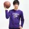 VANCL凡客诚品 男士NBA球队磨毛长袖T恤38884湖人紫色M