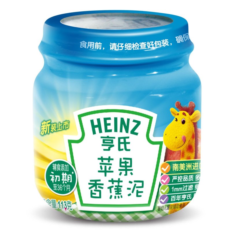 亨氏(Heinz)苹果香蕉泥113g/瓶