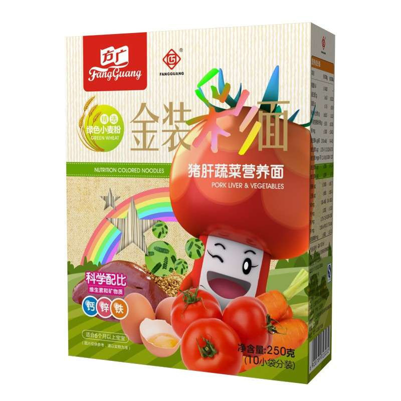 方广猪肝蔬菜金装彩面250g