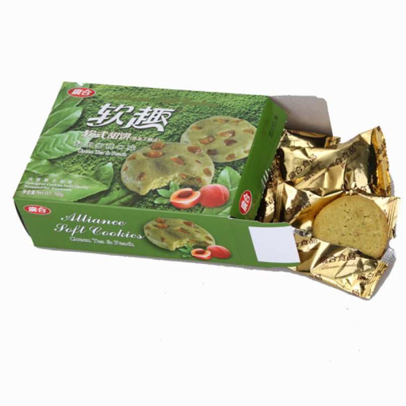 广合 软趣 软式甜饼（绿茶蜜桃口味）165g/盒