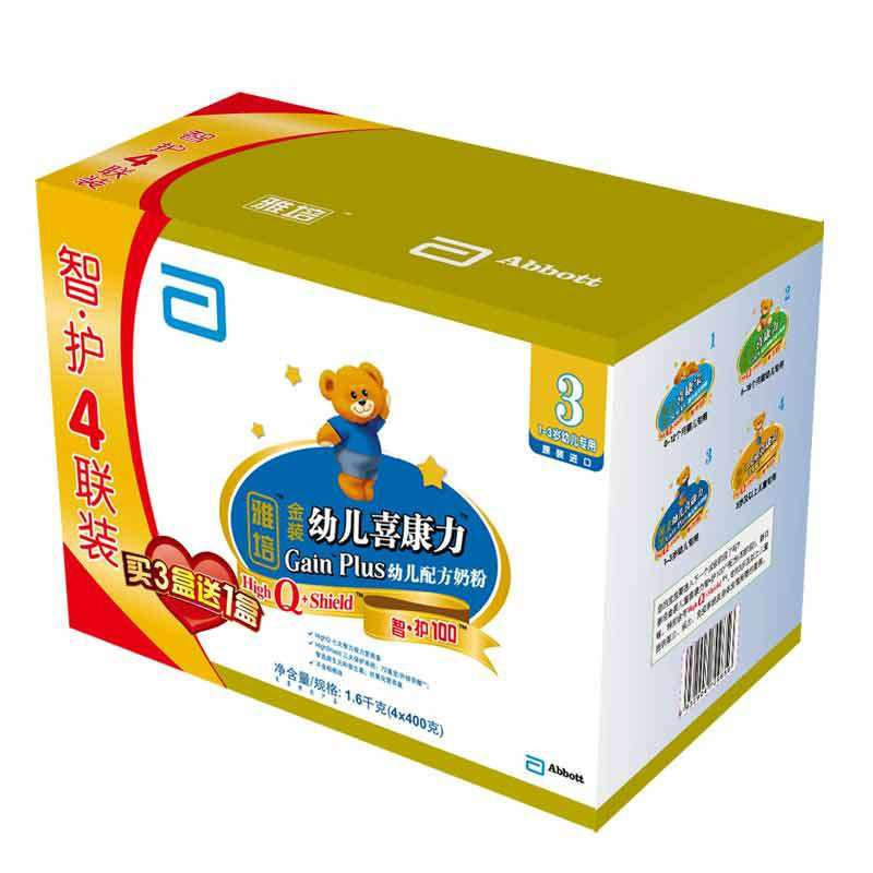 雅培金装幼儿喜康力400g*4联装