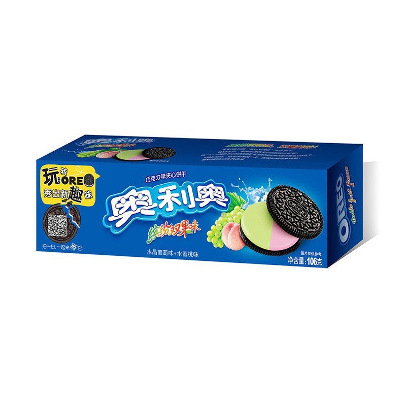 奥利奥夹心饼干水晶葡萄味水蜜桃味106g