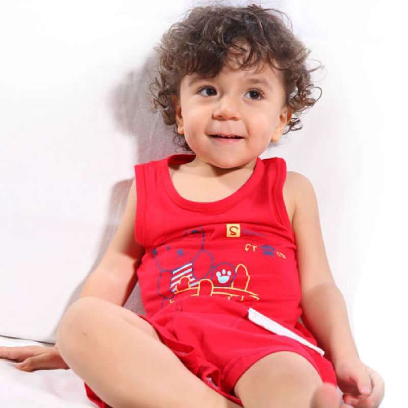 小富兰克纯棉夏季卡通套头衫T恤衫7121/红色/59