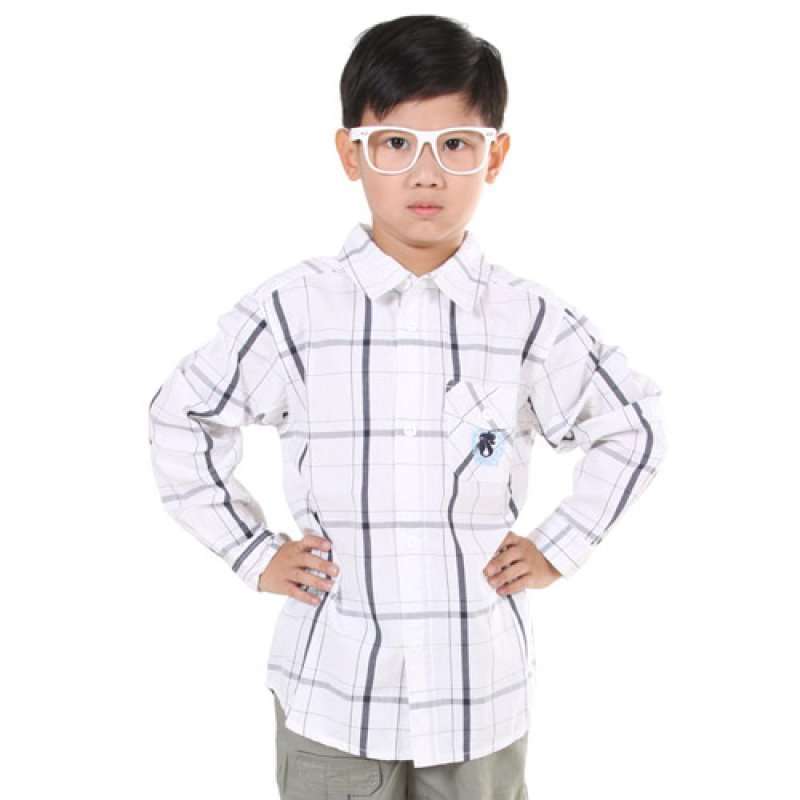 凡兜童装男童平织长袖衬衫171120099白色/110