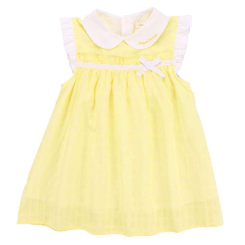 皇家宝贝女童提花翻领连衣裙322920115淡黄/110