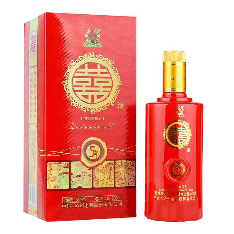 泸州老窖双喜酒5年38度500ml