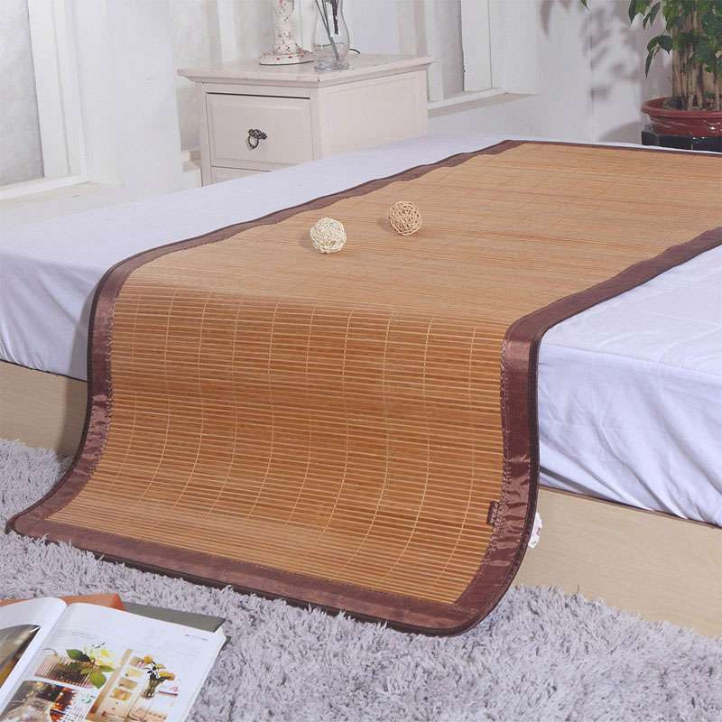 远梦家纺床品夏季单人典雅型镜面碳化竹凉席子90cm