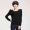 唐狮 女式  女款圆领泡泡袖线衫112321043144(黑色M