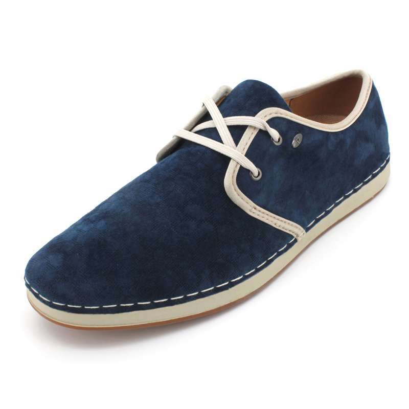 波派Propet 真皮韩版圆头系带休闲鞋PM06703A-23海军兰44