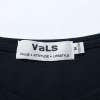 VaLS 男装时尚贴布字母印花圆领短袖T恤010300031(深蓝色/L)