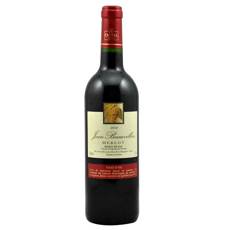 法国卡斯特（CASTEL）尚博龙美乐干红葡萄酒 750ml.