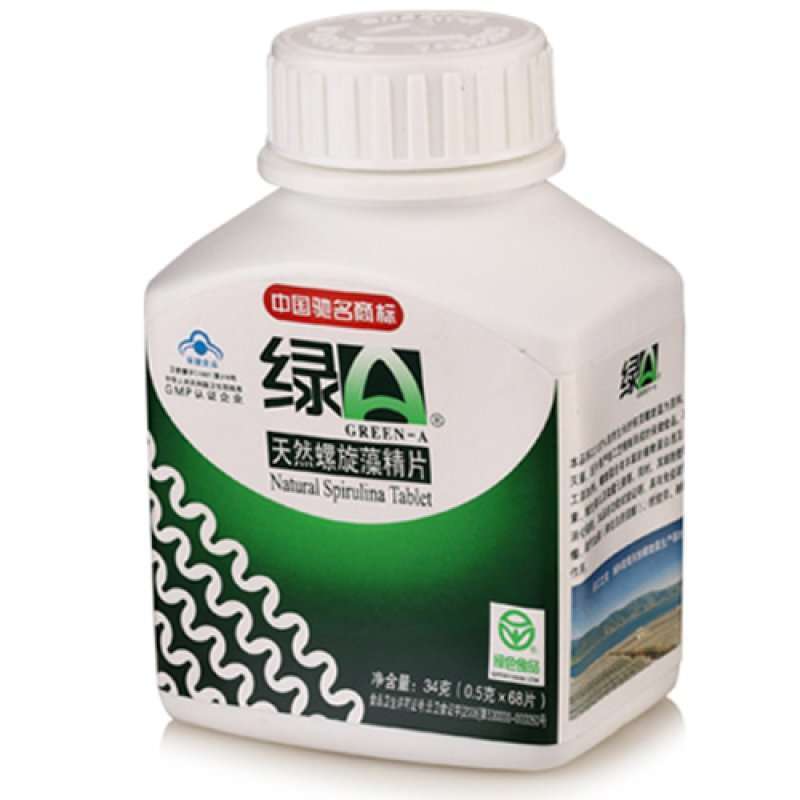 赠品新绿A天然螺旋藻精片68粒*1瓶