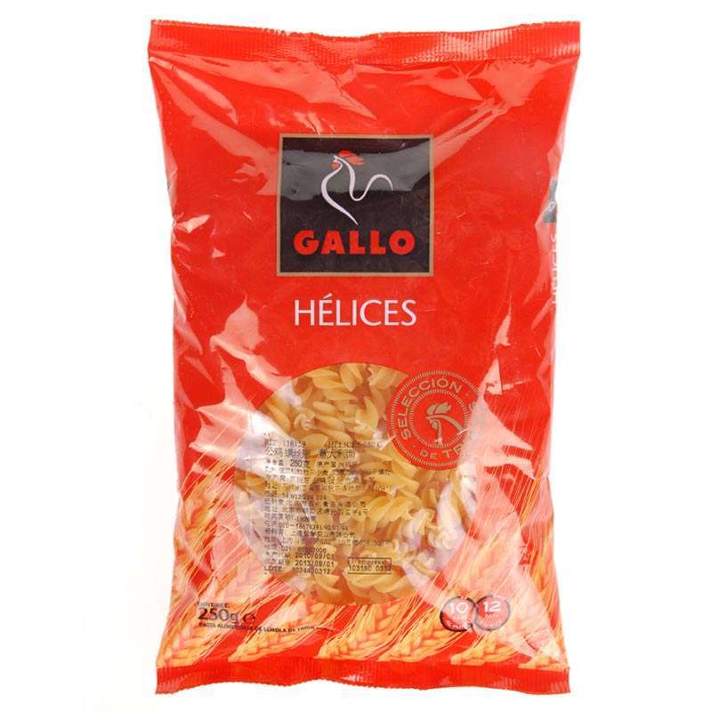 公鸡螺丝形意大利面 250g/袋