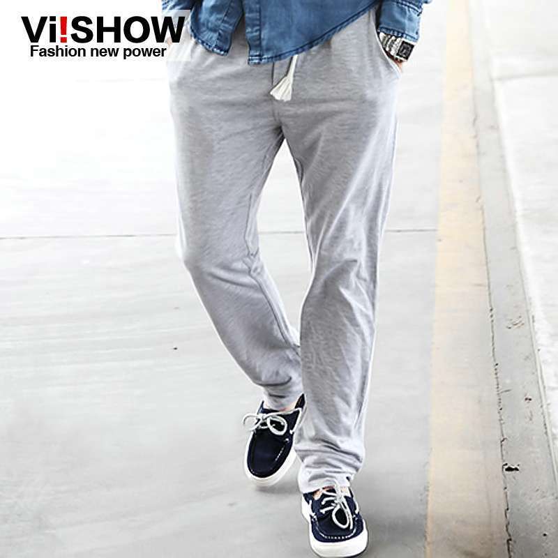 viishow 休闲裤男哈伦裤卫裤男士长裤男裤vsk40009(浅灰色/L)