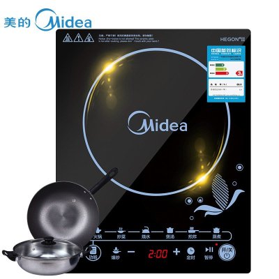 159元包邮  美的（Midea） C21-SN2105t 电磁炉+ 赠炒锅