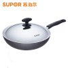 苏泊尔（Supor）PC30Q3核晶健康炒锅 不粘炒锅 不锈钢盖 30CM