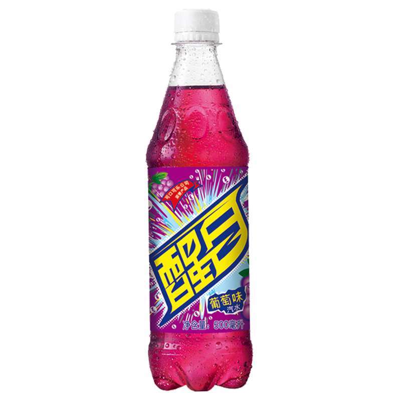 可口可乐醒目葡萄味瓶装500ml*24(北区)高清实拍图