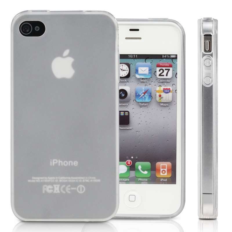 TAKEFANSTPU硅胶手机保护套苹果iPhone4/4s白色