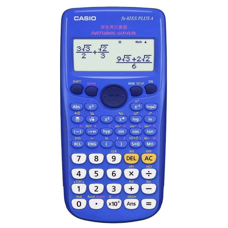 卡西欧(CASIO)FX-82ESPLUS A函数计算器睿蓝