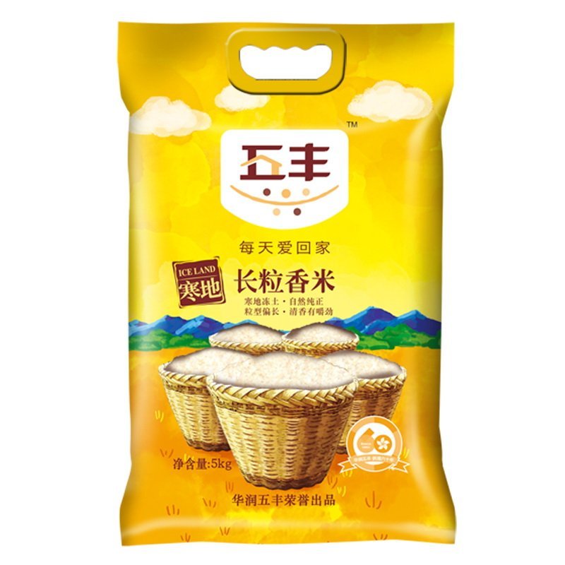 自营五丰寒地长粒香米5kg