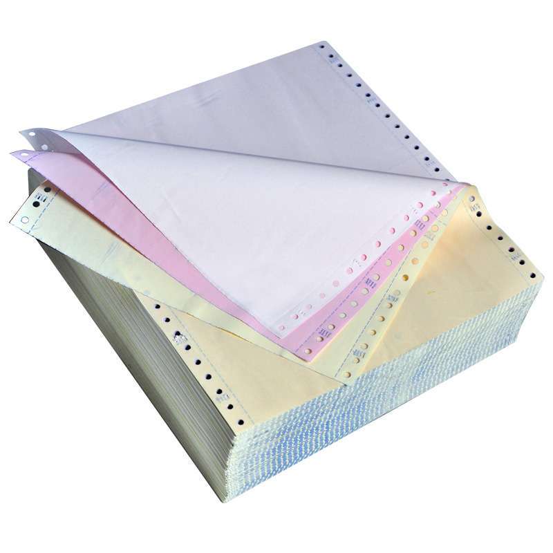 【安妮办公用纸】安妮241-3 1/3彩色电脑打印纸三联3等份(撕边 1000页