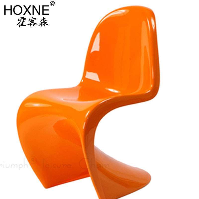 霍客森(HOXNE) 潘东椅 ABS潘顿椅 大S椅子 创意餐椅 电脑椅 PantON CHAIR 橙色