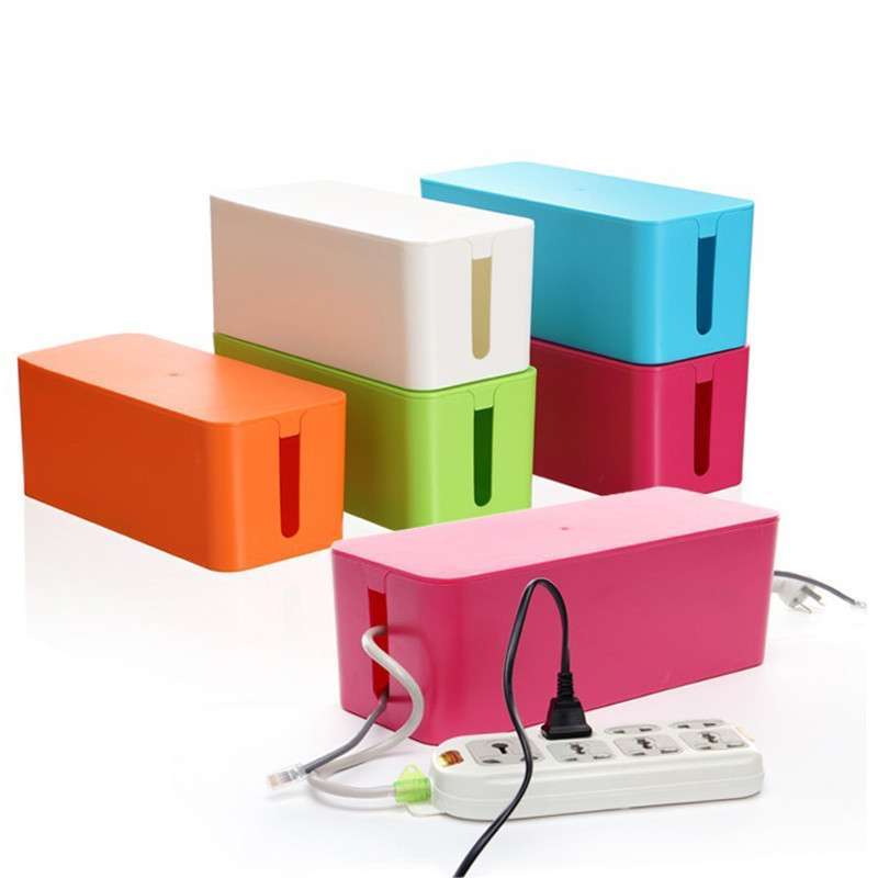 简佳 家用电线收纳盒 糖果色随机发 中号电线盒 cd-0011 混色发货