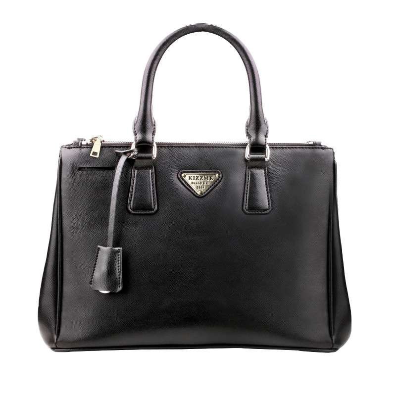 kizzme 碟中谍4杀手包 欧美风范十字纹牛皮优雅手提包间谍包女包