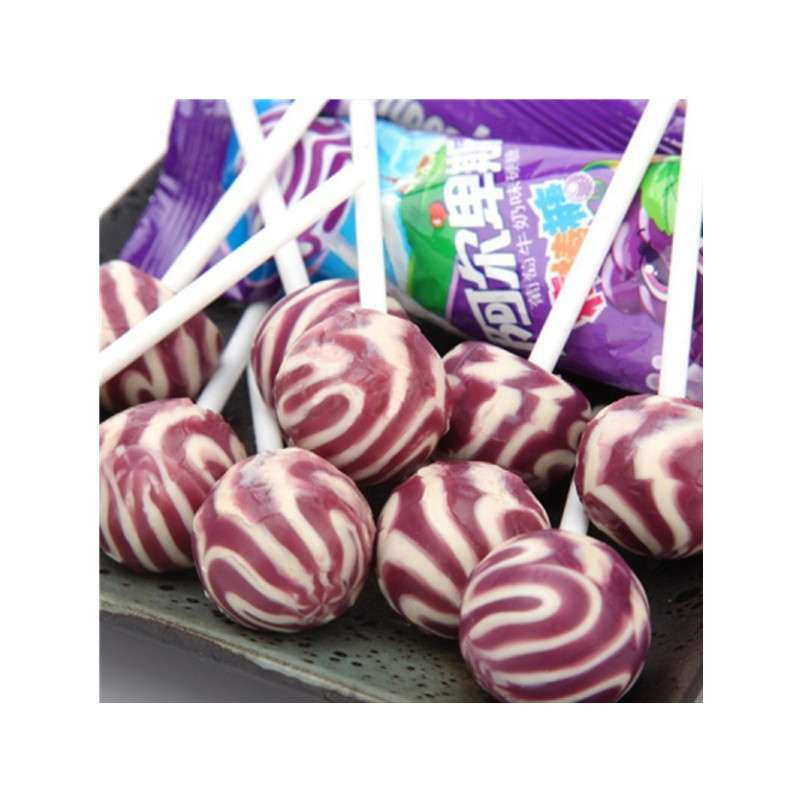 [猫诚食品]阿尔卑斯 棒棒糖20支装(葡萄牛奶)200g/袋 葡萄牛奶
