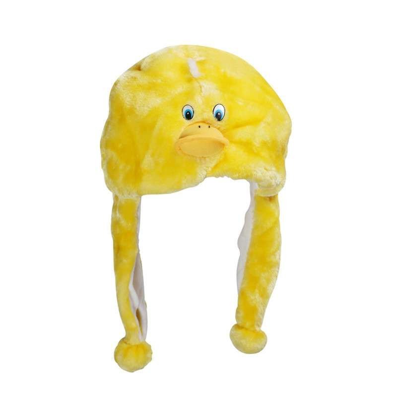 依吉饰 秋冬保暖卡通黄色小鸡帽子 可爱女帽 毛绒雷锋女士帽子