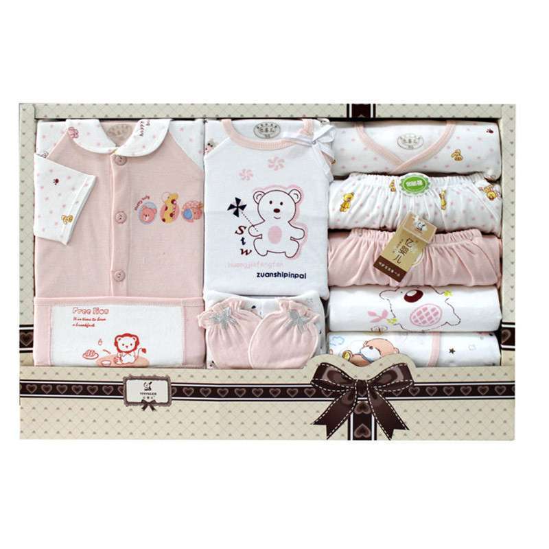 香港亿婴儿 新款高端新生儿服饰礼盒大全套3115 粉红色 均码