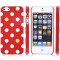 迪沃(devia) 彩图背壳--波点系列 适用于苹果iPhone5/5s 手机保护壳/套 红色