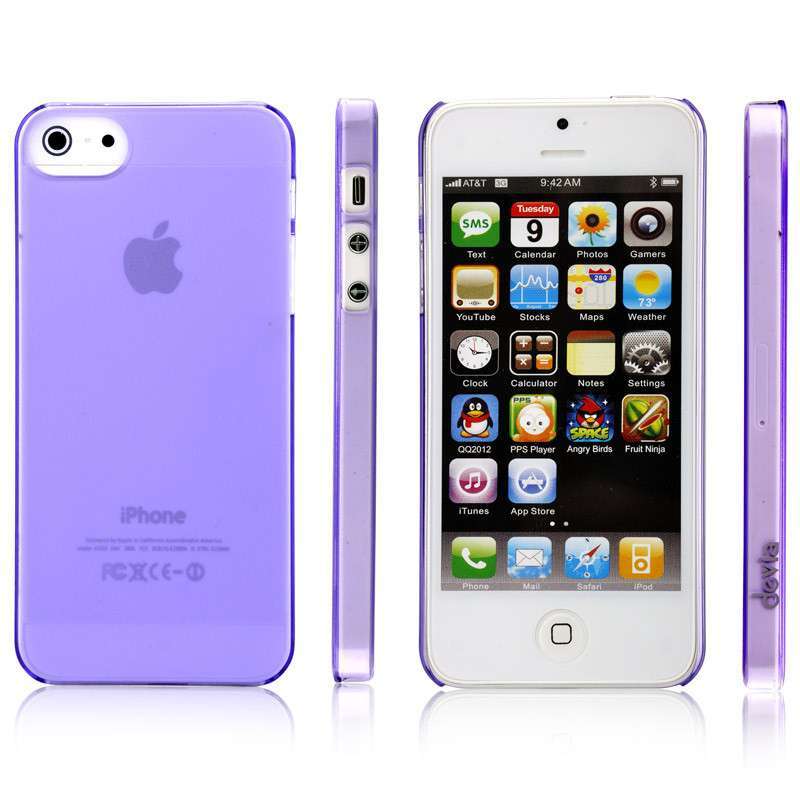 迪沃(devia) 蝉翼磨砂系列 适用于苹果iPhone5/5s 手机保护壳/套 透紫