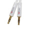 TOPCASE SC01 豪华版 镀金头 DC3.5立体车载声音频线 AUX线公对公音频连接延长线 音箱线 白色 1米