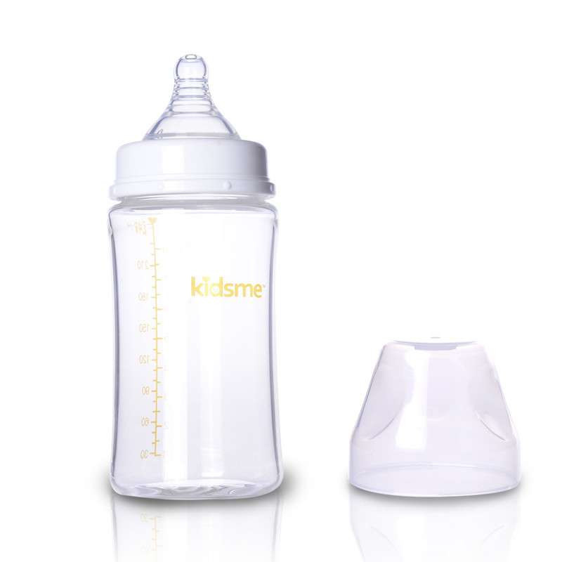 kidsme 亲亲我240ml高硼硅玻璃奶瓶(宽口)-M孔
