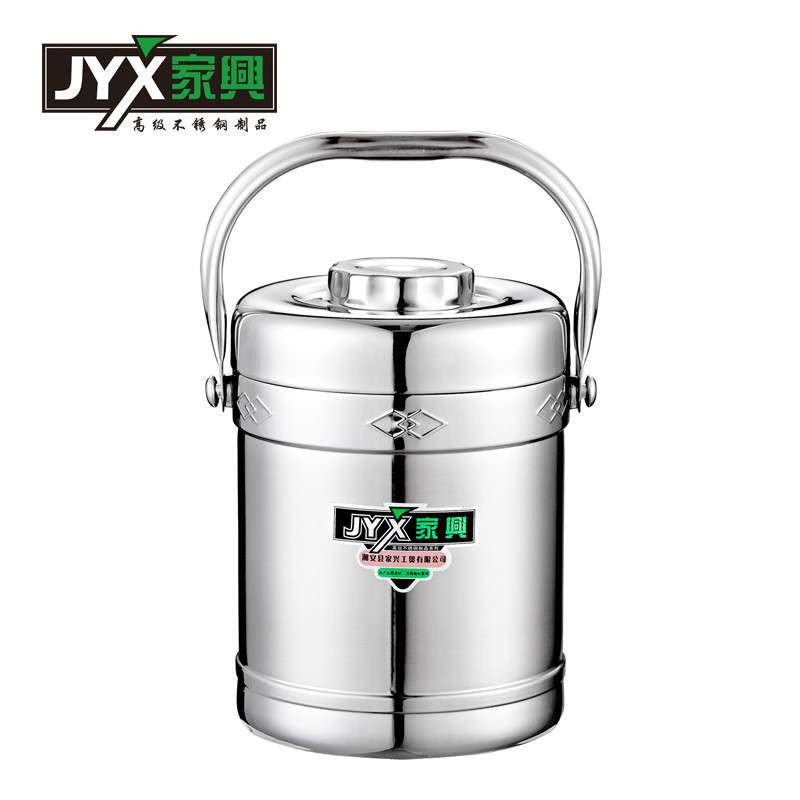 JYX/家兴 家乐保温提锅 优质食品级304不锈钢 双层持久保温 装饭 装菜 装汤 装粥 装面 1.88L 银色