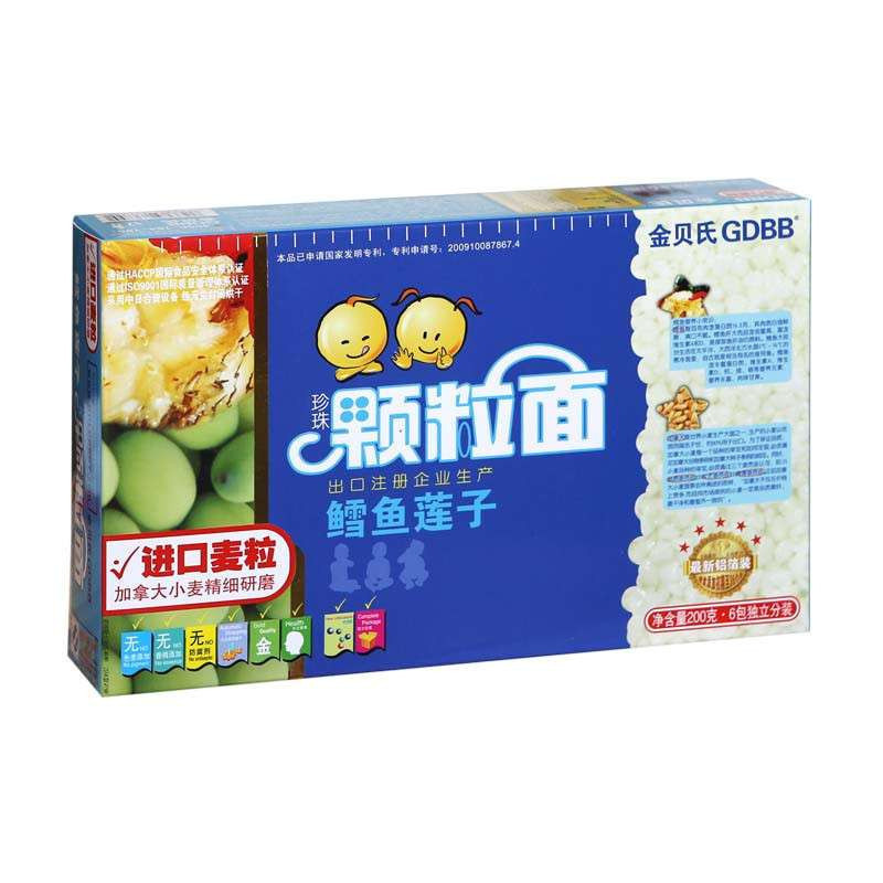 金贝氏(GDBB)鳕鱼莲子颗粒面200g