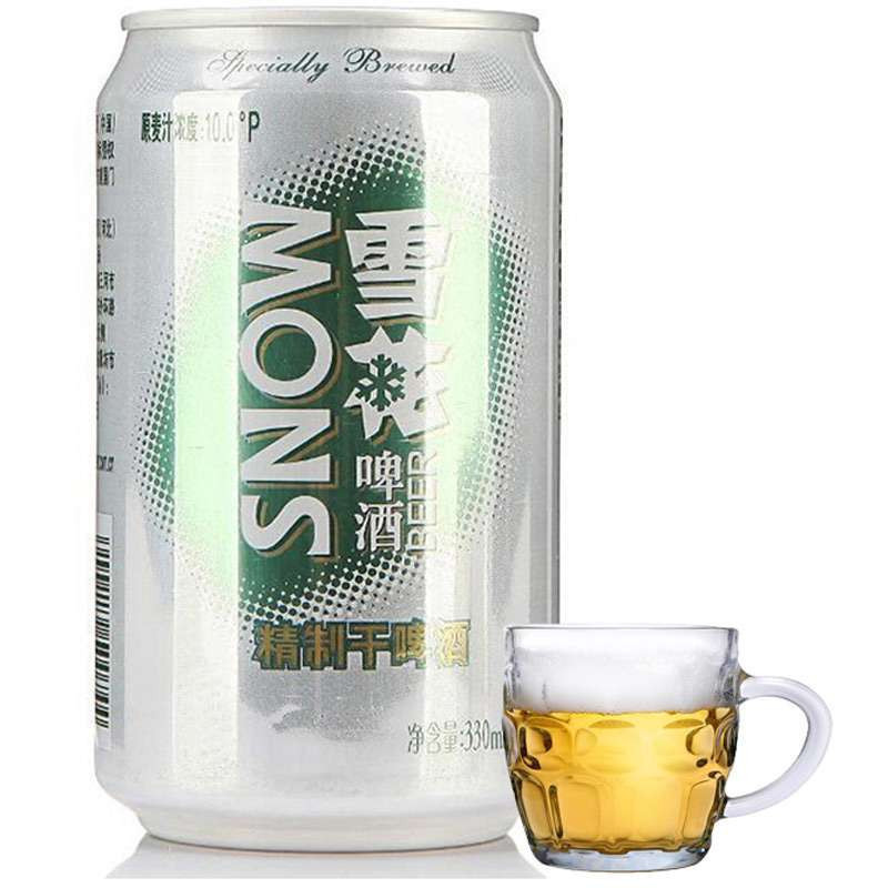 雪花精制干啤罐330ml
