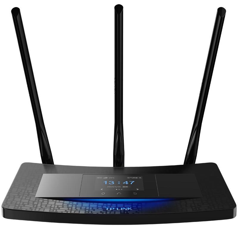 TP-LINK 无线路由器 TL-WR2041+ 触屏 智能 450M无线路由器 三天线 黑色