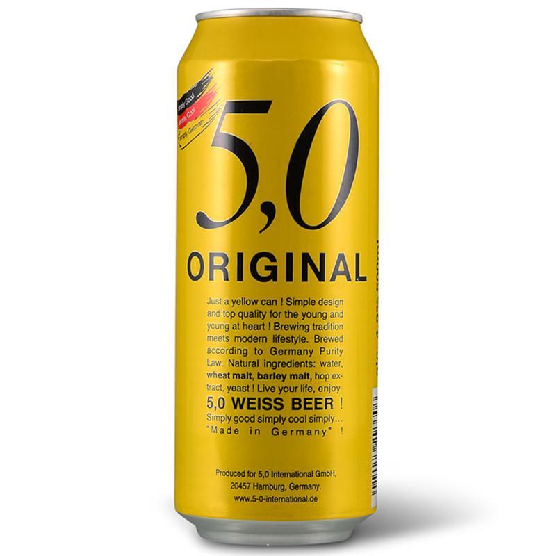 德国5.0自然浑浊型小麦啤酒500ml