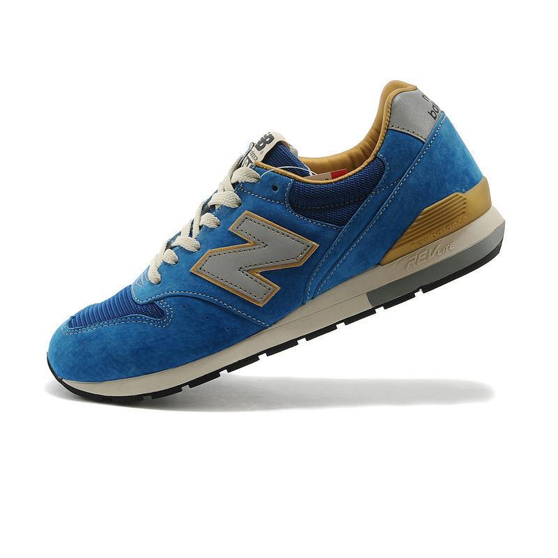 新百伦996男鞋跑鞋New Balance 2014年新款女鞋复古休闲运动跑步鞋M996GC 蓝灰金 37码