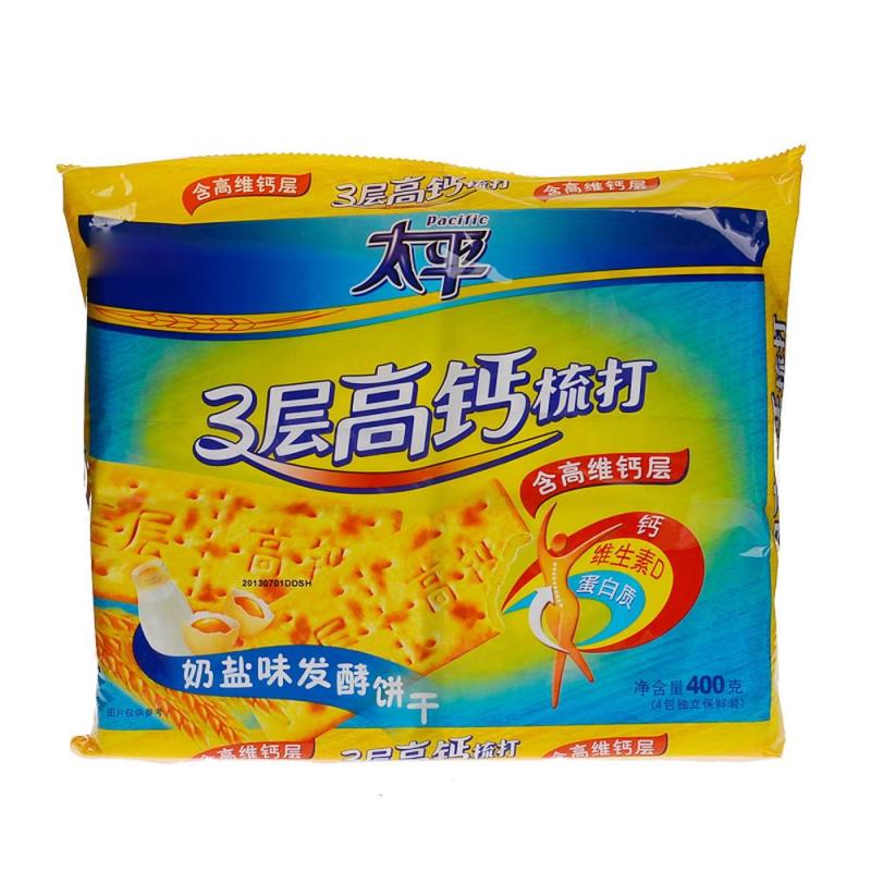 太平三层高钙苏打奶盐味400g
