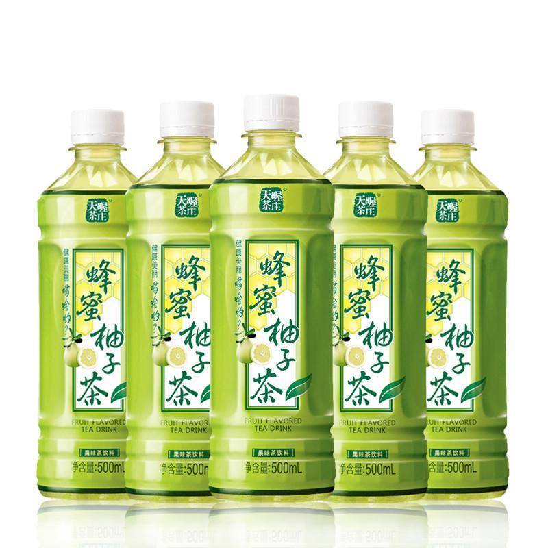 天喔茶庄蜂蜜柚子茶500ML/瓶*5瓶组合装茶饮料