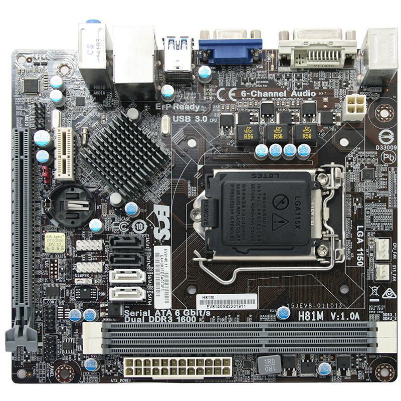 精英（ECS）H81M（V1.0A） 主板（intel H81/LGA1150）
