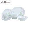 康宁(CORELLE)餐具套装20件套(进口玻璃陶瓷餐具)碗/碟子/盘子餐盘套装百合花色20-LV