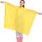 强迪演唱会旅游雨衣半透明雨衣便携雨披风衣式雨披非一次性雨衣 黄色斗篷款