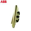 ABB开关面板86型墙壁开关德逸珍珠金色面板二开双控开关AE106-PG