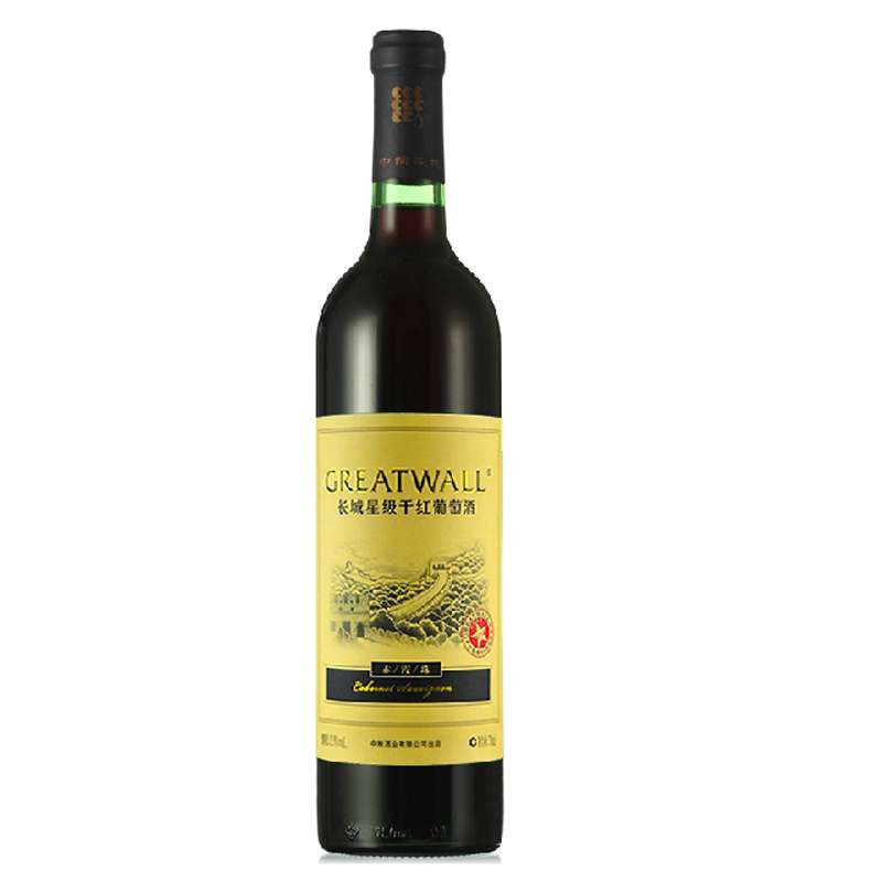 长城红酒干红葡萄酒 五星赤霞珠 750ml