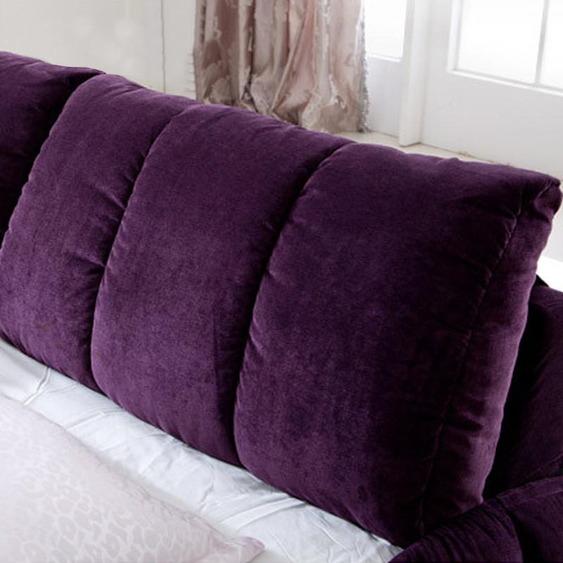 昕泰阳家具 布艺床双人床简约现代1.8米软体床榻榻米床时尚婚床 紫色